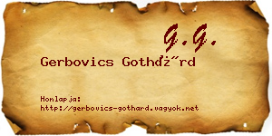 Gerbovics Gothárd névjegykártya
